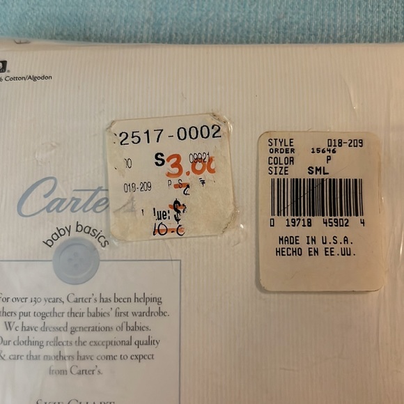 Carter's Baby Bottoms Vintage Cotton Pink Baby Mouse Size Small 0-3 months - Picture 7 of 8